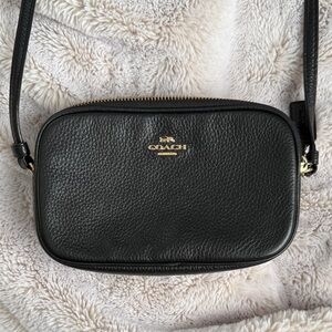 Coach Black Pebbled Leather Crossbody Bag